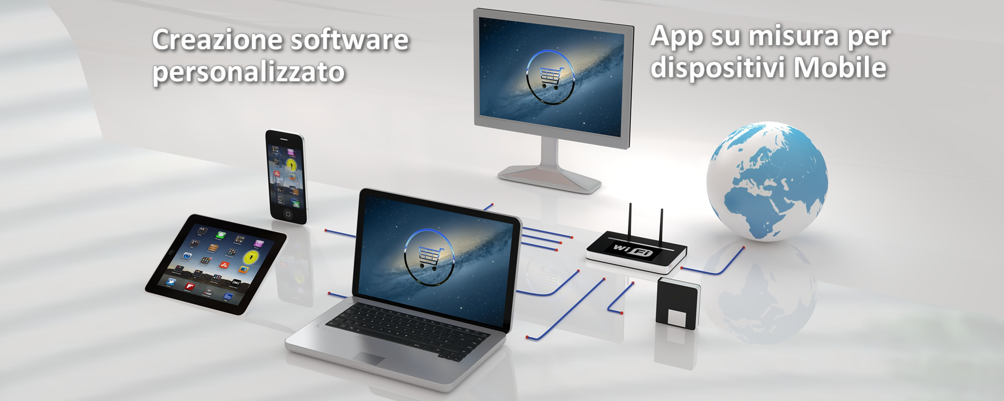 Creazione software personalizzato ed App per tutti dispositivi Desktop e Mobile